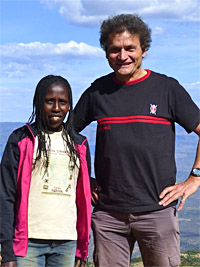 Florence Kiplagat und Herbert Steffny in Iten Kenia